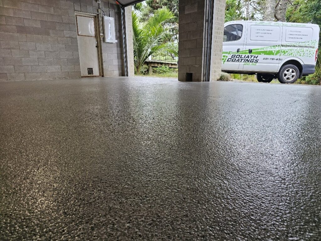 Flake Epoxy Garage Flooring in Titirangi, Auckland