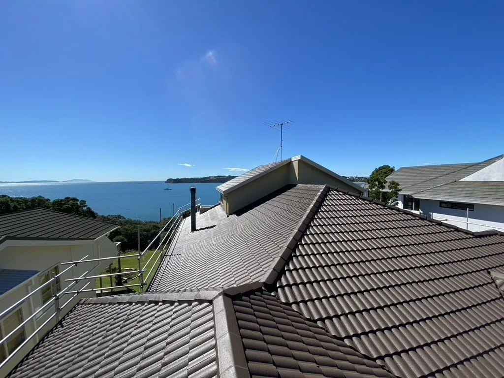 Recoated tile roof after Goliath Coatings roof restoration — Auckland